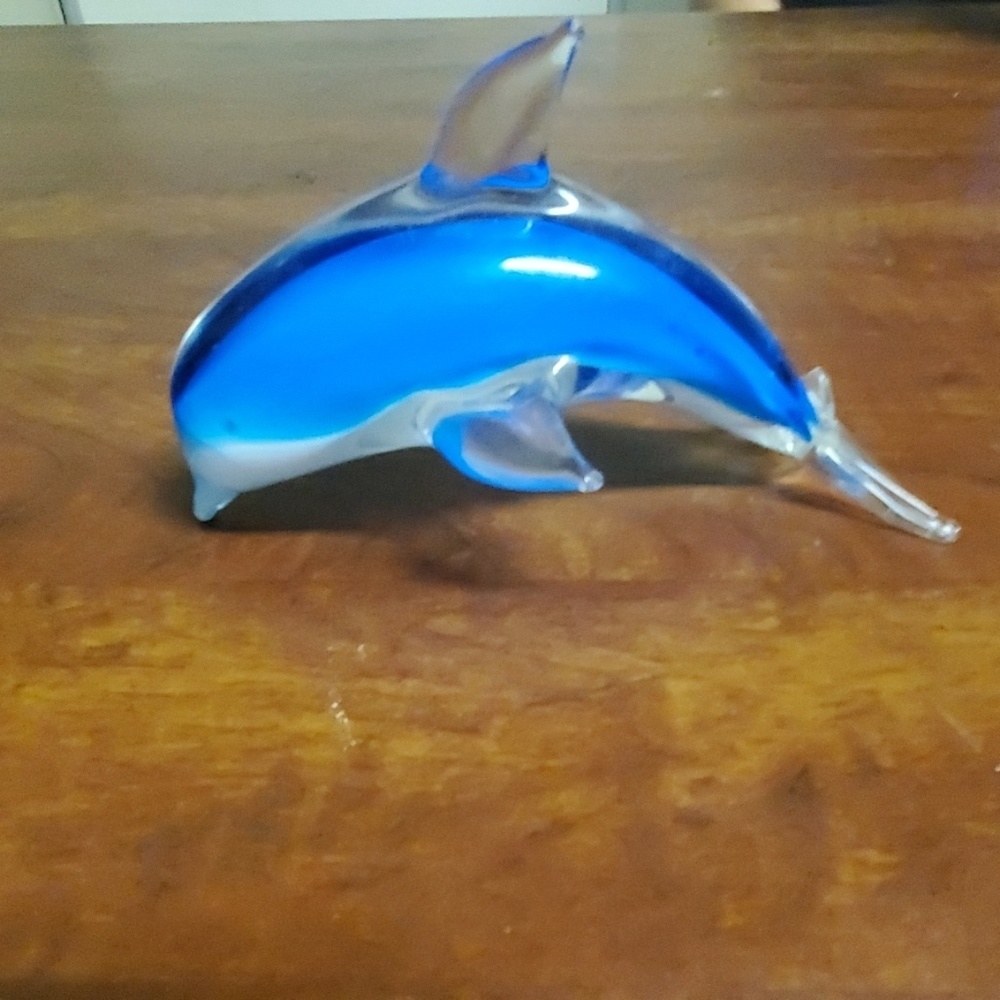 Glass Dolphin decor